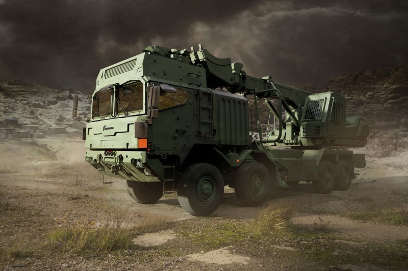 Rheinmetall und CSM Industry stellen HX 8×8 Excavator-Baggerfahrzeug für Pioniere und Katastrophenhilfe vor