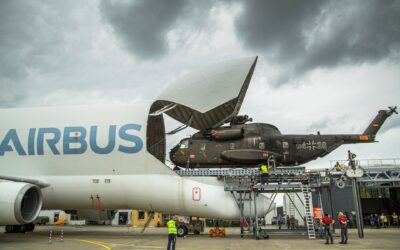 Airbus testet Ladesystem für militärische Großraumfracht in der Beluga