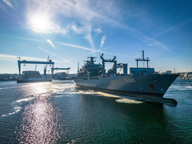 EINSATZGRUPPENVERSORGER BERLIN ZUR PLANMÄSSIGEN INSTANDSETZUNG BEI GERMAN NAVAL YARDS