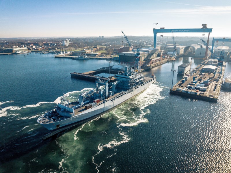 EINSATZGRUPPENVERSORGER BERLIN ZUR PLANMÄSSIGEN INSTANDSETZUNG BEI GERMAN NAVAL YARDS