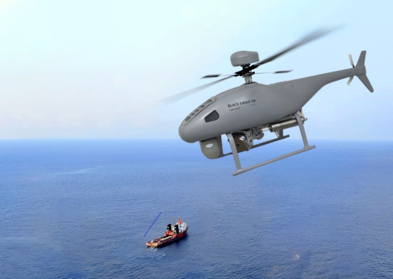 STEADICOPTER UND BIRD AEROSYSTEMS STELLEN NEUE FÄHIGKEIT DES BLACK EAGLE 50H VOR – EIN MICRO MARITIME PATROL RADAR